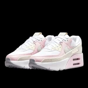 Nike Air Max 90 LV8 Platform Womens Size 9.5 White Pink Grey Photon Dust